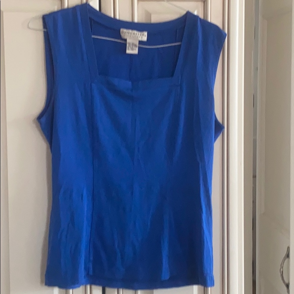 Preowned Royal Blue Din Caster Blouse. Sz Small
